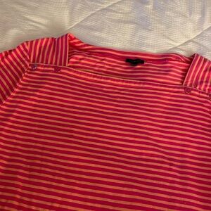 Long sleeve pink and peach shirt